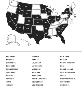 Map of alcohol shipping states